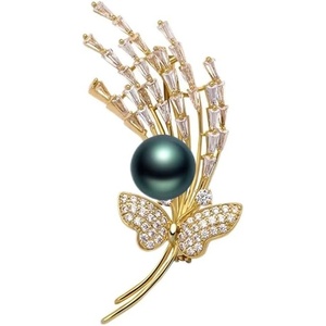 image:imageBlack Tahiti Pearl Brooch Broches Jewelry For Women Fashion Christmas Gifts Wife Mom Girlfriend Anniversary Birthday Fine Jewelry Gifts for Her NO11329