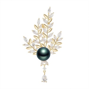 image:imageBlack Tahiti Pearl Brooch Broches Jewelry For Women Fashion Christmas Gifts Wife Mom Girlfriend Anniversary Birthday Fine Jewelry Gifts for Her NO11328
