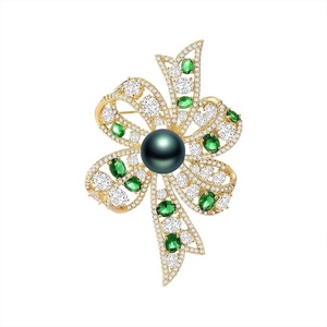 image:imageBlack Tahiti Pearl Brooch Broches Jewelry For Women Fashion Christmas Gifts Wife Mom Girlfriend Anniversary Birthday Fine Jewelry Gifts for Her NO11337