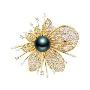 image:imageBlack Tahiti Pearl Brooch Broches Jewelry For Women Fashion Christmas Gifts Wife Mom Girlfriend Anniversary Birthday Fine Jewelry Gifts for Her NO11340