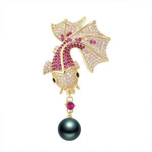 image:imageBlack Tahiti Pearl Brooch Broches Jewelry For Women Fashion Christmas Gifts Wife Mom Girlfriend Anniversary Birthday Fine Jewelry Gifts for Her NO11348