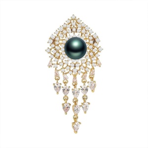 image:imageBlack Tahiti Pearl Brooch Broches Jewelry For Women Fashion Christmas Gifts Wife Mom Girlfriend Anniversary Birthday Fine Jewelry Gifts for Her NO11347