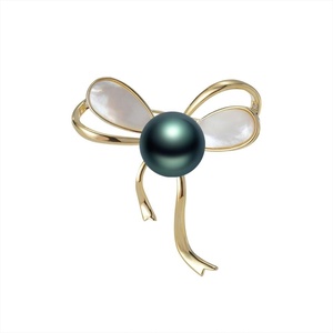 image:imageBlack Tahiti Pearl Brooch Broches Jewelry For Women Fashion Christmas Gifts Wife Mom Girlfriend Anniversary Birthday Fine Jewelry Gifts for Her NO11344