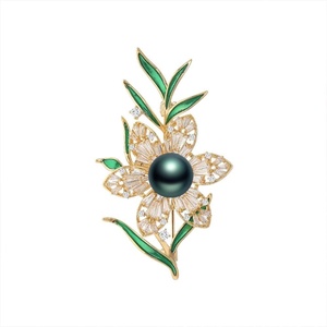 image:imageBlack Tahiti Pearl Brooch Broches Jewelry For Women Fashion Christmas Gifts Wife Mom Girlfriend Anniversary Birthday Fine Jewelry Gifts for Her NO11345