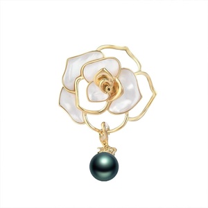 image:imageBlack Tahiti Pearl Brooch Broches Jewelry For Women Fashion Christmas Gifts Wife Mom Girlfriend Anniversary Birthday Fine Jewelry Gifts for Her NO11356