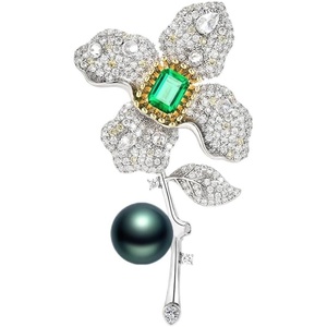 image:imageBlack Tahiti Pearl Brooch Broches Jewelry For Women Fashion Christmas Gifts Wife Mom Girlfriend Anniversary Birthday Fine Jewelry Gifts for Her NO11354