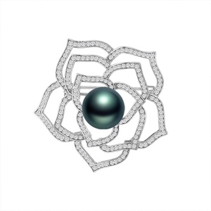 image:imageBlack Tahiti Pearl Brooch Broches Jewelry For Women Fashion Christmas Gifts Wife Mom Girlfriend Anniversary Birthday Fine Jewelry Gifts for Her NO11353