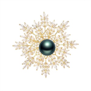 image:imageBlack Tahiti Pearl Brooch Broches Jewelry For Women Fashion Christmas Gifts Wife Mom Girlfriend Anniversary Birthday Fine Jewelry Gifts for Her NO11351