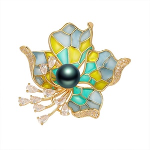 image:imageBlack Tahiti Pearl Brooch Broches Jewelry For Women Fashion Christmas Gifts Wife Mom Girlfriend Anniversary Birthday Fine Jewelry Gifts for Her NO11360