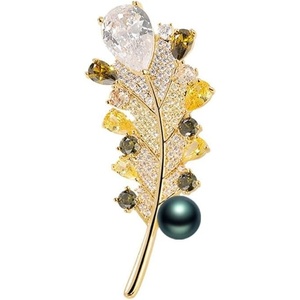 image:imageBlack Tahiti Pearl Brooch Broches Jewelry For Women Fashion Christmas Gifts Wife Mom Girlfriend Anniversary Birthday Fine Jewelry Gifts for Her NO11361