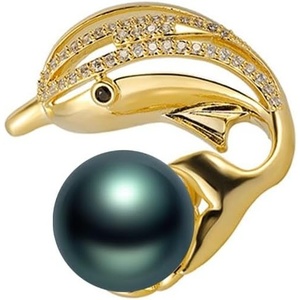 image:imageBlack Tahiti Pearl Brooch Broches Jewelry For Women Fashion Christmas Gifts Wife Mom Girlfriend Anniversary Birthday Fine Jewelry Gifts for Her NO11371