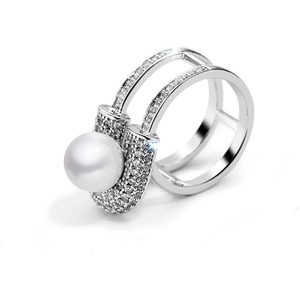 image:imageGifts for Wife Anniversary Brooch for Women Pearl Brooch Real 910mm AAA Quality Handpicked Nature Pearls and D Color Moissanite  Gifts for Mom Girlfriend Her NO11389