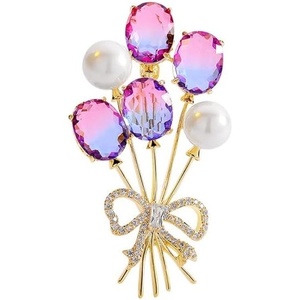 image:imageGifts for Wife Anniversary Brooch for Women Pearl Brooch Real 910mm AAA Quality Handpicked Nature Pearls and D Color Moissanite  Gifts for Mom Girlfriend Her NO11394