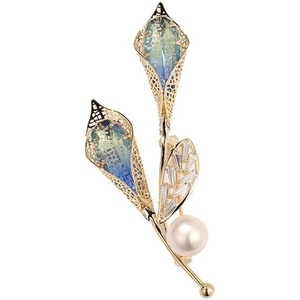 image:imageGifts for Wife Anniversary Brooch for Women Pearl Brooch Real 910mm AAA Quality Handpicked Nature Pearls and D Color Moissanite  Gifts for Mom Girlfriend Her NO11352