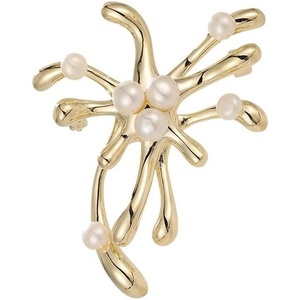 image:imageGifts for Wife Anniversary Brooch for Women Pearl Brooch Real 910mm AAA Quality Handpicked Nature Pearls and D Color Moissanite  Gifts for Mom Girlfriend Her NO11371
