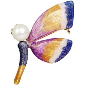 image:imageGifts for Wife Anniversary Brooch for Women Pearl Brooch Real 910mm AAA Quality Handpicked Nature Pearls and D Color Moissanite  Gifts for Mom Girlfriend Her NO11434