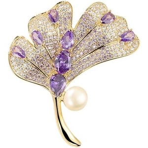 image:imageGifts for Wife Anniversary Brooch for Women Pearl Brooch Real 910mm AAA Quality Handpicked Nature Pearls and D Color Moissanite  Gifts for Mom Girlfriend Her NO11356