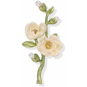 image:imageGifts for Wife Anniversary Brooch for Women Pearl Brooch Real 910mm AAA Quality Handpicked Nature Pearls and D Color Moissanite  Gifts for Mom Girlfriend Her NO11436