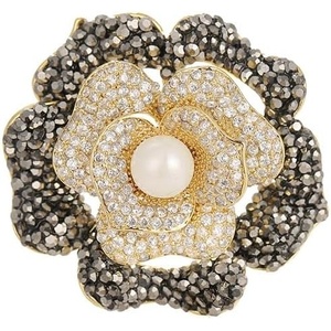 image:imageGifts for Wife Anniversary Brooch for Women Pearl Brooch Real 910mm AAA Quality Handpicked Nature Pearls and D Color Moissanite  Gifts for Mom Girlfriend Her NO11365