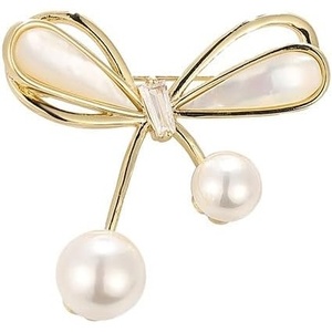 image:imageGifts for Wife Anniversary Brooch for Women Pearl Brooch Real 910mm AAA Quality Handpicked Nature Pearls and D Color Moissanite  Gifts for Mom Girlfriend Her NO11391