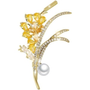 image:imageGifts for Wife Anniversary Brooch for Women Pearl Brooch Real 910mm AAA Quality Handpicked Nature Pearls and D Color Moissanite  Gifts for Mom Girlfriend Her NO11347