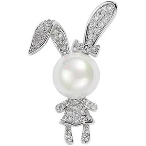 image:imageGifts for Wife Anniversary Brooch for Women Pearl Brooch Real 910mm AAA Quality Handpicked Nature Pearls and D Color Moissanite  Gifts for Mom Girlfriend Her NO11416