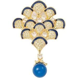 image:imageGifts for Wife Anniversary Brooch for Women Pearl Brooch Real AAA Quality Handpicked Nature Pearls and D Color Moissanite  Gifts for Mom Girlfriend Her NO11196