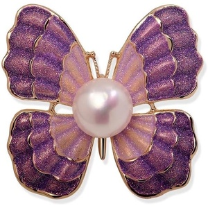image:imageGifts for Wife Anniversary Brooch for Women Pearl Brooch Real AAA Quality Handpicked Nature Pearls and D Color Moissanite  Gifts for Mom Girlfriend Her NO11135