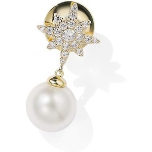 image:imageGifts for Wife Anniversary Brooch for Women Pearl Brooch Real AAA Quality Handpicked Nature Pearls and D Color Moissanite  Gifts for Mom Girlfriend Her NO11203