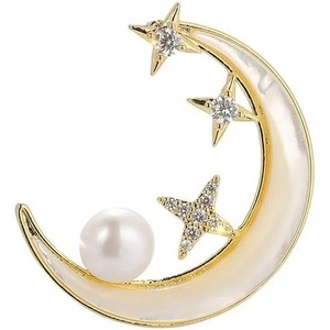 image:imageGifts for Wife Anniversary Brooch for Women Pearl Brooch Real AAA Quality Handpicked Nature Pearls and D Color Moissanite  Gifts for Mom Girlfriend Her NO11164