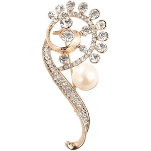 image:imageGifts for Wife Anniversary Brooch for Women Pearl Brooch Real AAA Quality Handpicked Nature Pearls and D Color Moissanite  Gifts for Mom Girlfriend Her NO11136