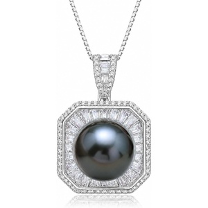 image:imageNONNYL Gift for Women Wife Natural Pearl Necklace Sterling Silver Pearl Luxury Jewelry Gift for Women Mother Wife Herblack