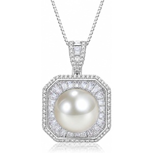 image:imageNONNYL Gift for Women Wife Natural Pearl Necklace Sterling Silver Pearl Luxury Jewelry Gift for Women Mother Wife Herwhite