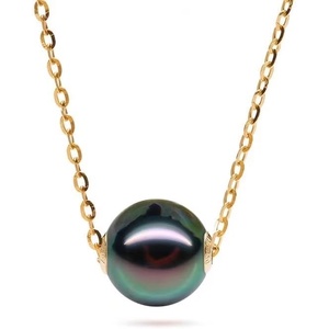 image:imageNONNYL Gifts for WomenTahitianBlackPearlNecklaceGift for Wife Wedding Birthday AnniversaryMom Girlfriend Her Mothers Day Valentines Day Christmas 18K Solid WhiteYellow Gold Pendant with Adjustable Sterling Silver Chaingold color