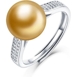 image:imageNONNYL Wife Jewelry Gifts  Genuine South Sea Golden Pearl Jewelry Rings for Women Birthday Jewelry for Girlfriend Valentines Day for Wife Mothers Day for Mom Grandma NO33250