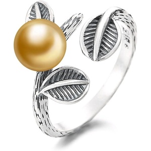 image:imageNONNYL Wife Jewelry Gifts  Genuine South Sea Golden Pearl Jewelry Rings for Women Birthday Jewelry for Girlfriend Valentines Day for Wife Mothers Day for Mom Grandma NO33265