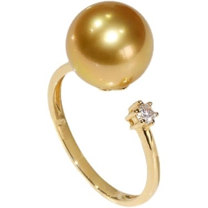 image:imageNONNYL Wife Jewelry Gifts  Genuine South Sea Golden Pearl Jewelry Rings for Women Birthday Jewelry for Girlfriend Valentines Day for Wife NO3332