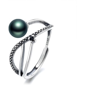 image:imageTahitian Black Pearl Rings Jewelry For Women Fashion Christmas Gifts Wife Mom Girlfriend Anniversary Birthday Fine Jewelry Gifts for Her NO33226