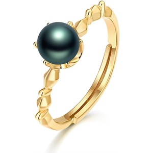 image:imageTahitian Black Pearl Rings Jewelry For Women Fashion Christmas Gifts Wife Mom Girlfriend Anniversary Birthday Fine Jewelry Gifts for Her NO33250