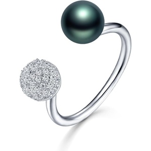 image:imageTahitian Black Pearl Rings Jewelry For Women Fashion Christmas Gifts Wife Mom Girlfriend Anniversary Birthday Fine Jewelry Gifts for Her NO33251