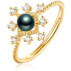 image:imageTahitian Black Pearl Rings Jewelry For Women Fashion Christmas Gifts Wife Mom Girlfriend Anniversary Birthday Fine Jewelry Gifts for Her NO33259