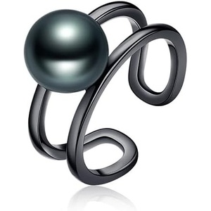 image:imageTahitian Black Pearl Rings Jewelry For Women Fashion Christmas Gifts Wife Mom Girlfriend Anniversary Birthday Fine Jewelry Gifts for Her NO33264
