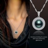 image:imageNONNYL Real Tahitian Cultured Black Pearl Pendant Necklace and Earrings Set for Womens Round Black Pearls Fine Jewelry Gifts for Women Wife Mom Girlfriend Mother