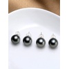 image:imageNonnyl Handpicked AAAA South Sea Tahitian Authentic Single Black Pearl Necklace Earrings Set for Women Fine Jewelry  Necklaces for Women Gifts for Wife Mom Girlfriend Anniversary Birthday Fine Jewelry Gifts for Her