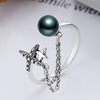 image:imageTahitian Black Pearl Rings Jewelry For Women Fashion Christmas Gifts Wife Mom Girlfriend Anniversary Birthday Fine Jewelry Gifts for Her NO33234