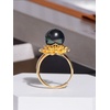 image:imageTahitian Black Pearl Rings Jewelry For Women Fashion Christmas Gifts Wife Mom Girlfriend Anniversary Birthday Fine Jewelry Gifts for Her NO33238