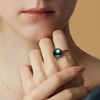 image:imageTahitian Black Pearl Rings Jewelry For Women Fashion Christmas Gifts Wife Mom Girlfriend Anniversary Birthday Fine Jewelry Gifts for Her NO33253