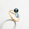 image:imageTahitian Black Pearl Rings Jewelry For Women Fashion Christmas Gifts Wife Mom Girlfriend Anniversary Birthday Fine Jewelry Gifts for Her NO33262