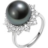 image:imageTahitian Black Pearl Rings Jewelry For Women Fashion Christmas Gifts Wife Mom Girlfriend Anniversary Birthday Fine Jewelry Gifts for Her NO33215