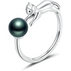 image:imageTahitian Black Pearl Rings Jewelry For Women Fashion Christmas Gifts Wife Mom Girlfriend Anniversary Birthday Fine Jewelry Gifts for Her NO33223
